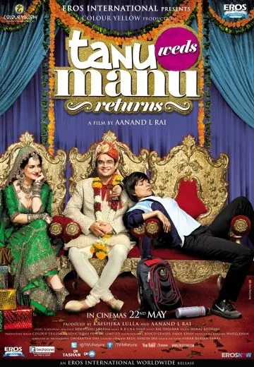 Постер: Свадьба Тану и Ману. Возвращение / Tanu Weds Manu Returns (2015)