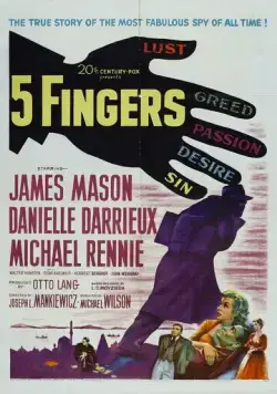 Постер: Пять пальцев / 5 Fingers (1952)
