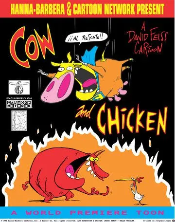 Постер: Коровка и Петушок / Cow and Chicken (1997)