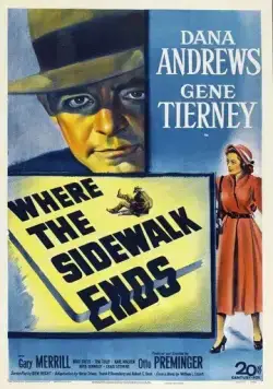 Постер: Там, где кончается тротуар / Where the Sidewalk Ends (1950)