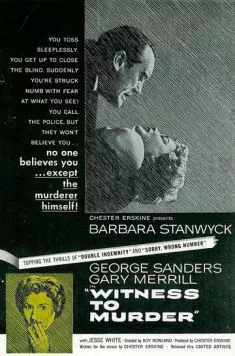 Постер: Свидетель убийства / Witness to Murder (1954)