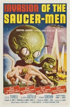 Постер: Вторжение обитателей летающих тарелок / Invasion of the Saucer Men (1957)