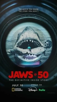 Постер: Челюсти – 50: Окончательная история создания / Jaws @ 50: The Definitive Inside Story (2025)