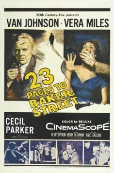 Постер: Двадцать три шага по Бейкер Стрит / 23 Paces to Baker Street (1956)